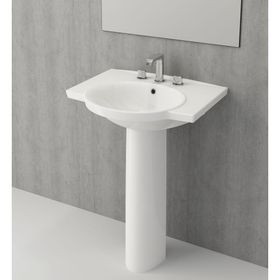 Bocchi Vento 1043-001-0126 65 cm Parlak Beyaz Lavabo