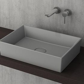 Bocchi Vessel 56x38 cm Gri Dikdörtgen Lavabo