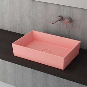 Bocchi Vessel 56x38 cm Mat Somon Tezgah Üstü Lavabo