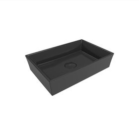 Bocchi Vessel 56x38 cm Parlak Siyah Tezgah Üstü Lavabo