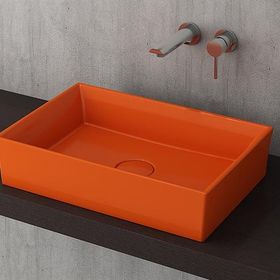 Bocchi Vessel 56x38 cm Parlak Turuncu Tezgah Üstü Lavabo