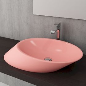 Bocchi Vessel 72 cm Batarya Banklı Mat Somon Çanak Lavabo