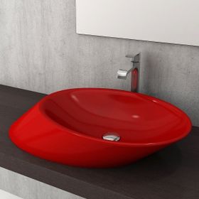 Bocchi Vessel 72 cm Batarya Banklı Parlak Kırmızı Çanak Lavabo