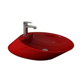 Bocchi Vessel 72 cm Batarya Banklı Parlak Kırmızı Çanak Lavabo