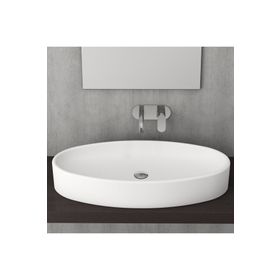 Bocchi Vessel Elips Çanak 85 cm Mat Beyaz Lavabo