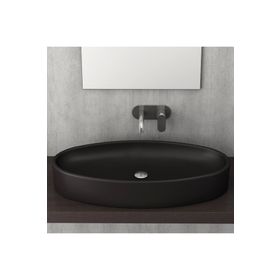 Bocchi Vessel Elips Çanak 85 cm Mat Siyah Lavabo