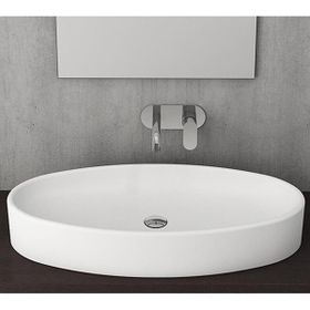 Bocchi Vessel Elips Çanak 85 cm Parlak Beyaz Lavabo