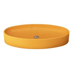 Bocchi Vessel Elips Çanak 85 cm Parlak Mandalina Sarısı Lavabo