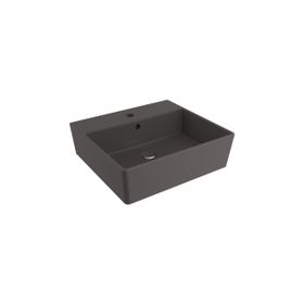 Bocchi Vessel Kare Tezgah Üstü 38 cm Mat Antrasit Lavabo