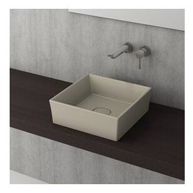 Bocchi Vessel Kare Tezgah Üstü 38 cm Mat Kaşmir Lavabo
