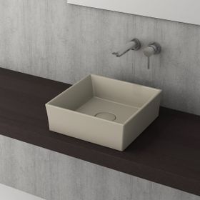 Bocchi Vessel Kare Tezgah Üstü 38 cm Mat Kaşmir Lavabo