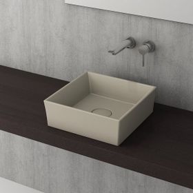 Bocchi Vessel Kare Tezgah Üstü 38 cm Mat Kaşmir Lavabo