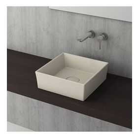 Bocchi Vessel Kare Tezgah Üstü 38 cm Mat Yasemin Lavabo