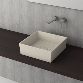 Bocchi Vessel Kare Tezgah Üstü 38 cm Mat Yasemin Lavabo