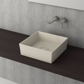 Bocchi Vessel Kare Tezgah Üstü 38 cm Mat Yasemin Lavabo