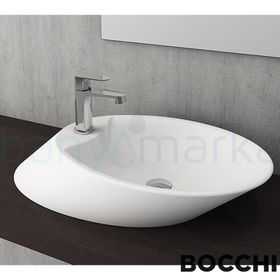 Bocchi Vessel Milano 56 cm Mat Beyaz Çanak Lavabo