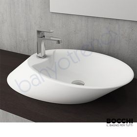 Bocchi Vessel Milano Mat Beyaz Çanak Lavabo