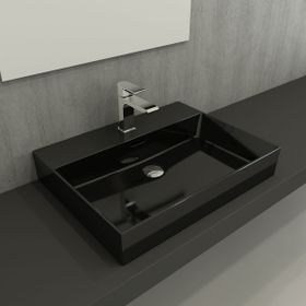 Bocchi Vessel Milano Parlak Siyah Çanak Lavabo