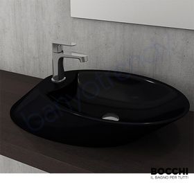 Bocchi Vessel Milano Parlak Siyah Çanak Lavabo