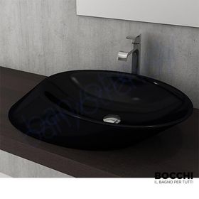 Bocchi Vessel Milano Parlak Siyah Çanak Lavabo