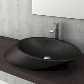 Bocchi Vessel Yatay Çanak 72 cm Mat Siyah Lavabo