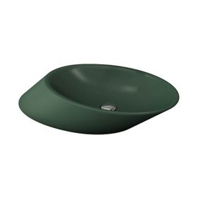 Bocchi Vessel Yatay Çanak 72 cm Mat Yeşil Lavabo