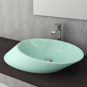 Bocchi Vessel Yatay Çanak 72 cm Mat Yeşil Lavabo