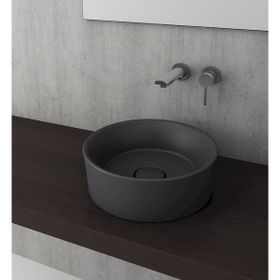 Bocchi Vessel Yuvarlak 38 cm Mat Antrasit Lavabo