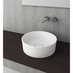 Bocchi Vessel Yuvarlak 38 cm Mat Beyaz Lavabo