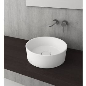 Bocchi Vessel Yuvarlak 38 cm Mat Beyaz Lavabo