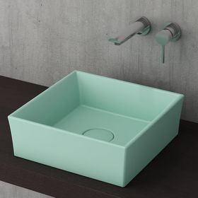 Bocchi Vessel Yuvarlak 38 cm Mat Mint Yeşil Lavabo
