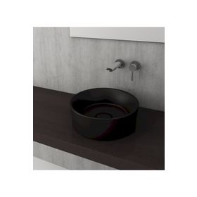 Bocchi Vessel Yuvarlak 38 cm Mat Siyah Lavabo