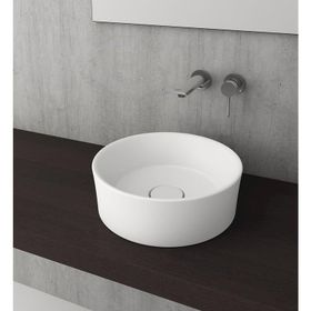 Bocchi Vessel Yuvarlak 38 cm Parlak Beyaz Lavabo