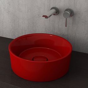 Bocchi Vessel Yuvarlak 38 cm Parlak Kırmızı Lavabo