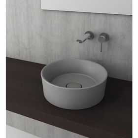 Bocchi Vessel Yuvarlak Çanak 38 cm Mat Gri Lavabo