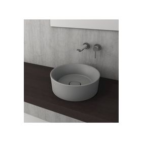 Bocchi Vessel Yuvarlak Çanak 38 cm Mat Gri Lavabo