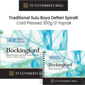 Bockingford Traditional Cold Pressed 300 gr 12 Yaprak Sulu Boya Defteri Spiralli