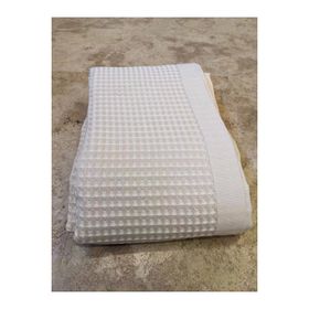 Bodrum Havlu İnce Krem 240x275 cm Waffle Pike