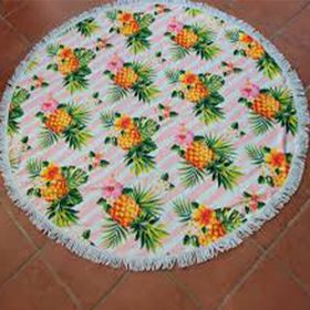 Bodrum Havlu Yuvarlak Ananas 150 cm Plaj Havlusu