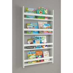 Bofigo 120x74 cm Beyaz 4 Raflı Montessori Eğitici Çocuk Kitaplığı