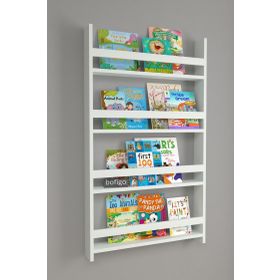 Bofigo 120x74 cm Beyaz 4 Raflı Montessori Eğitici Çocuk Kitaplığı