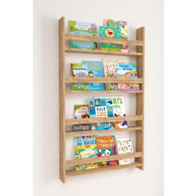 Bofigo 120x74 cm Çam 4 Raflı Montessori Eğitici Çocuk Kitaplığı