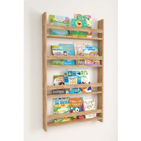 Bofigo 120x74 cm Çam 4 Raflı Montessori Eğitici Çocuk Kitaplığı