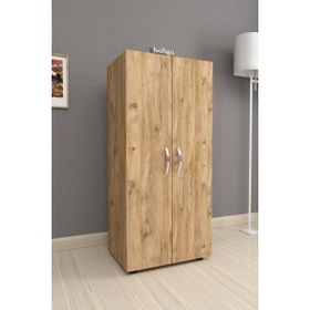 Bofigo 3 Raflı 2 Kapaklı Çam Çok Amaçlı Mutfak Banyo Dolabı