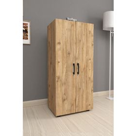 Bofigo 3 Raflı 2 Kapaklı Çam Çok Amaçlı Mutfak Banyo Dolabı