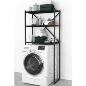Bofigo 3 Raflı Bendir Banyo Çamaşır Makinası Üstü Düzenleyici Metal Raf