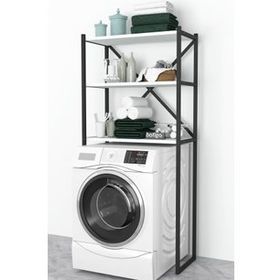 Bofigo 3 Raflı Beyaz Banyo Çamaşır Makinası Üstü Düzenleyici Metal Raf