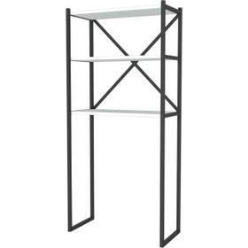 Bofigo 3 Raflı Beyaz Banyo Çamaşır Makinası Üstü Düzenleyici Metal Raf