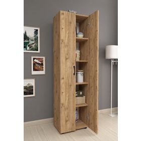 Bofigo 5 Raflı 2 Kapaklı Çam Çok Amaçlı Mutfak Banyo Dolabı