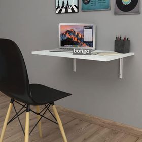 Bofigo 72x45 cm Beyaz Duvara Monteli Katlanır Mutfak Balkon Çalışma Masası